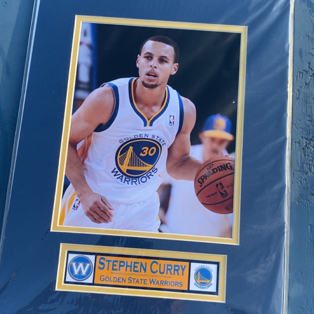 NBA Golden State Warriors Poster - Blue and Gold